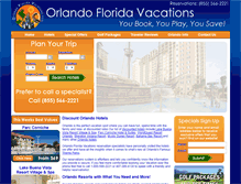 Tablet Screenshot of orlandofloridavacations.com